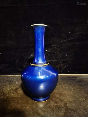 The blue glaze bottle