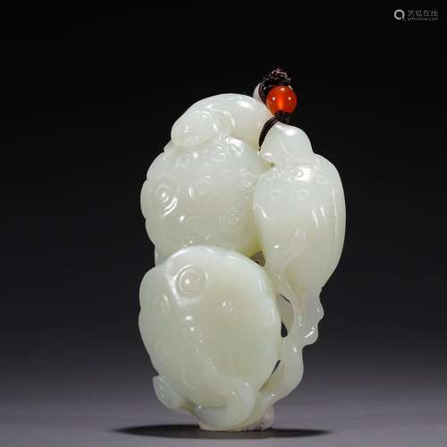 Hetian jade, seed makings lotus pendantSpecification: high 9...