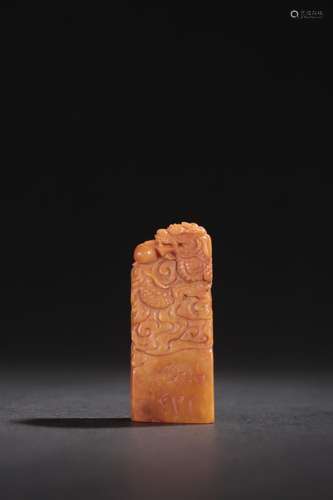 F carving factory - field-yellow stone auspicious dragon pla...