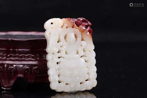 Brand: hetian jade hollow-out BuddhaLong and 5.6 cm wide and...