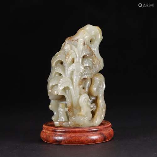 Figure lulutong dashanzi furnishing articles: hetian jade pl...