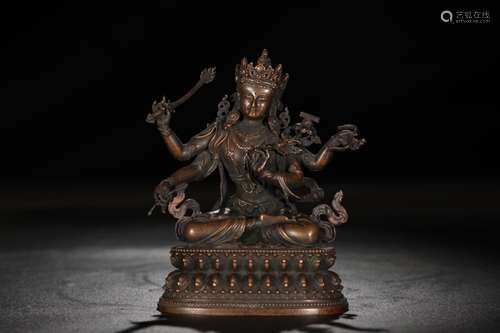 Precision casting copper foetus four arm manjusri bodhisattv...