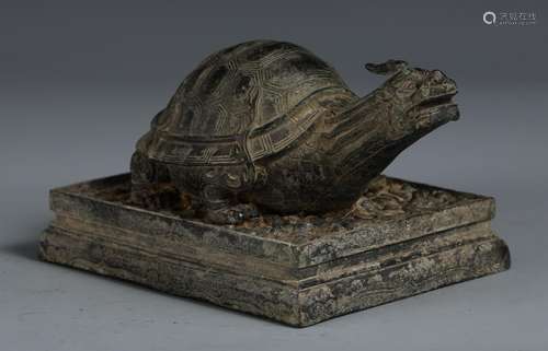 Copper, turtle shape furnishing articlesSize, high 8.2 15.3 ...