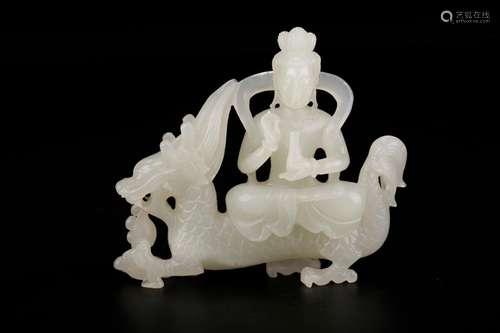 , hotan jade dragon guanyin caveSize: 10 x 2 x 8 cm weight: ...