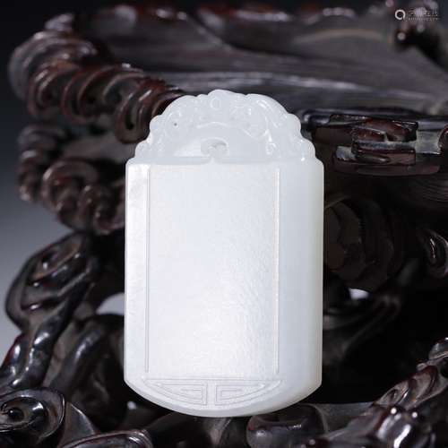 Hetian jade safe brand5.3 cm long, 3.2 cm wide, 0.9 cm thick...