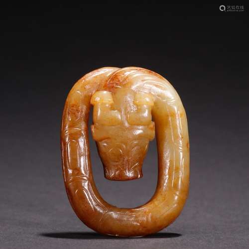 Hetian jade auspicious rompuy brand.Specification: high 6 wi...