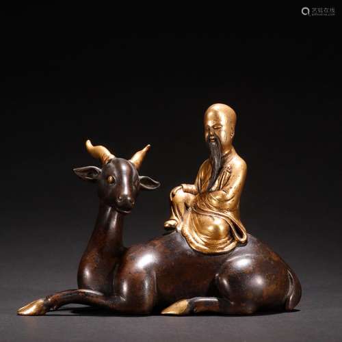 Copper, gold Antarctic xian weng furnishing articles.Specifi...