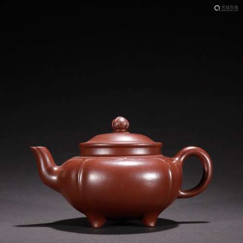 Purple flower ling the teapot.Specification: high 9 porous w...