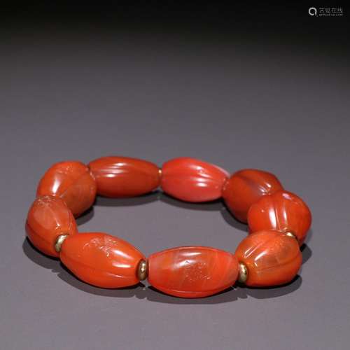 South red melon leng hand stringSpecification: bead diameter...