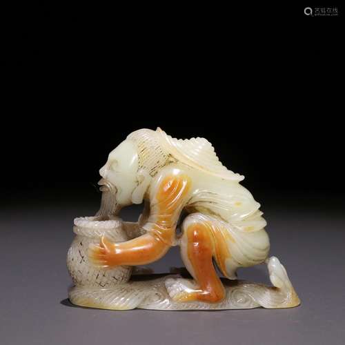 On the evening of the old hotan jade carvings from furnishin...