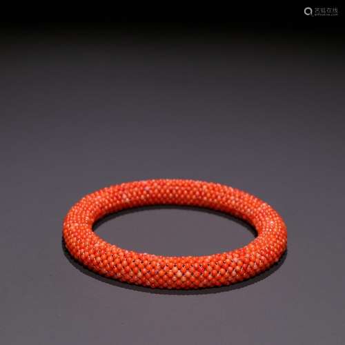 Late coral series of rice dumplings aloes bracelet.Specifica...