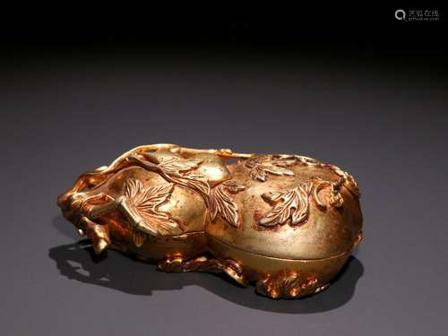 Box: copper and gold bottle gourd.Specification: high 4 cm w...