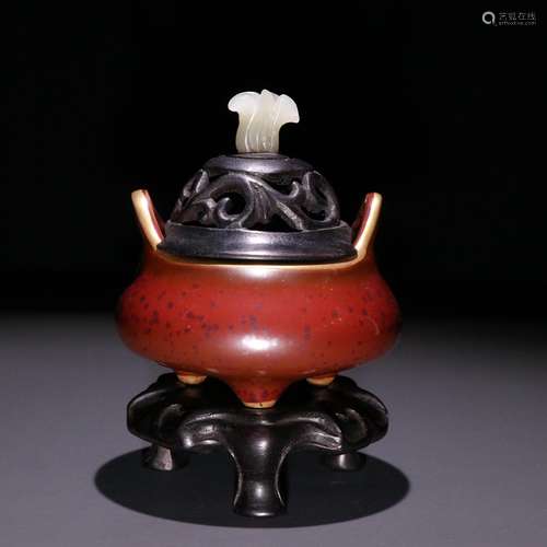 Ruby red glaze to the ear aroma stove.Specification: high 9 ...