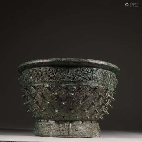 : bronze beast ear censer.Specification: high 16 cm diameter...