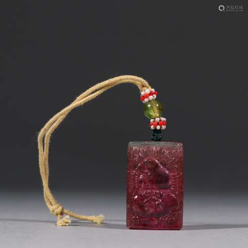 Old tourmaline diao cardSpecification: long and 3.5 cm wide ...