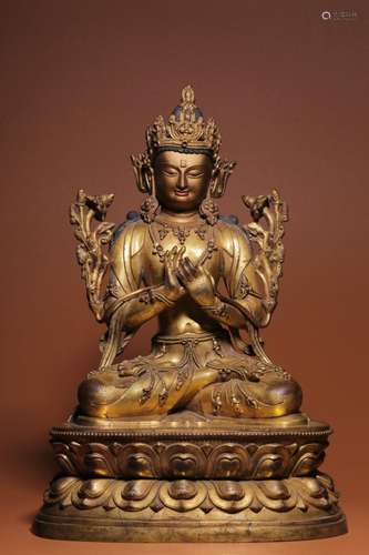 , copper tara's statue31.5 cm high, 21.7 cm long and 17 ...