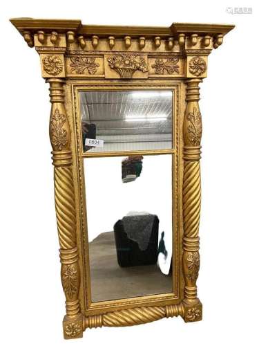 Federal Style Mirror w/ Carved Pillars