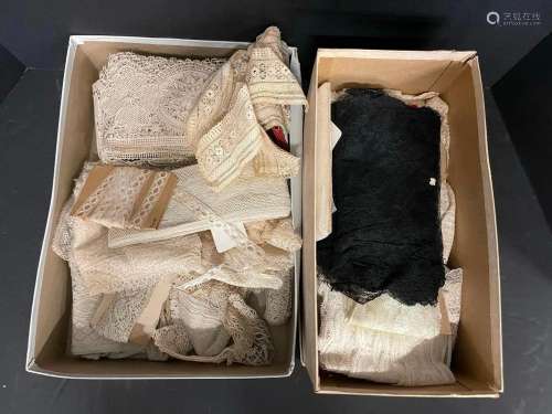 2 Boxes of Victorian Period Lace Trim