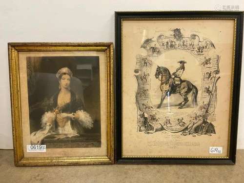 2 Early Prints incl French Equestrian