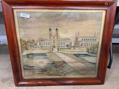 Antique Needlepoint of Church Buildings