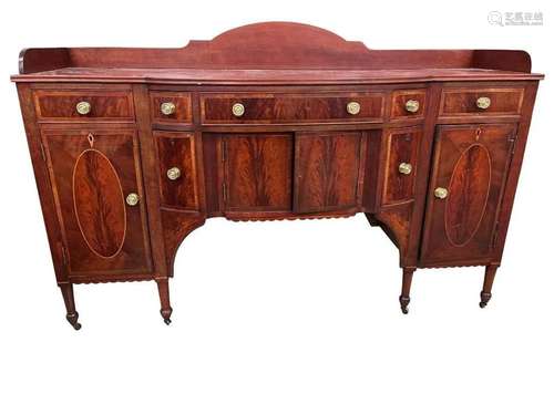 Sheraton Mahogany Sideboard, Circa 1815