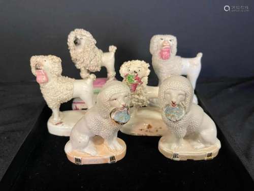 Staffordshire Dogs, Pairs, Poodles, etc