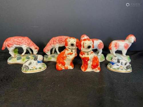 Staffordshire Dogs & Sheep, 4 pair