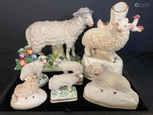 Staffordshire Sheep, Vase, Germany etc