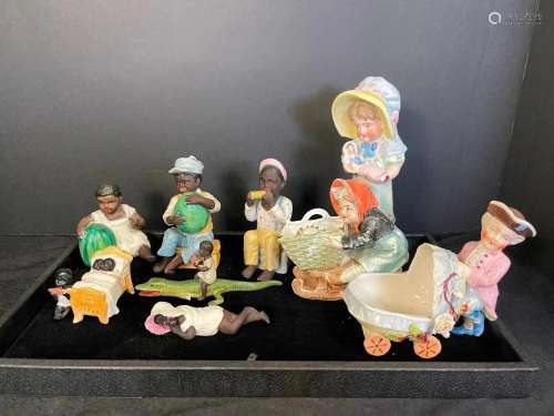 Black Americana Porcelain Figures, etc