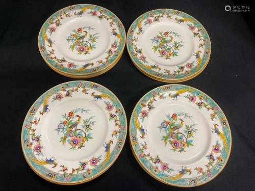 12 Mintons Hand Painted Plates