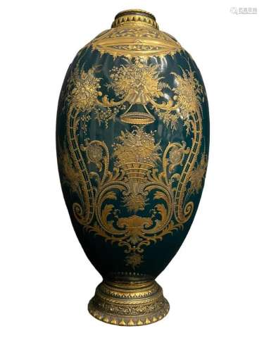 Royal Crown Derby Tiffany & Co. Decorated Vase