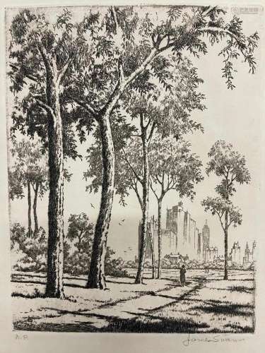 James Swann 1938 AP Etching