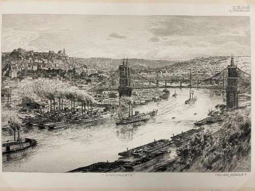 4 Engravings incl. Thomas Manley, Leon Dolice etc