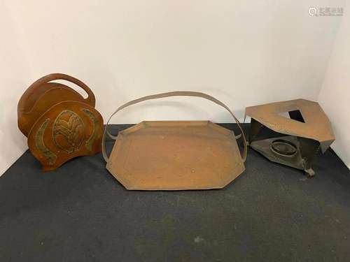 Handmade Copper Tray, Napkin Holder etc