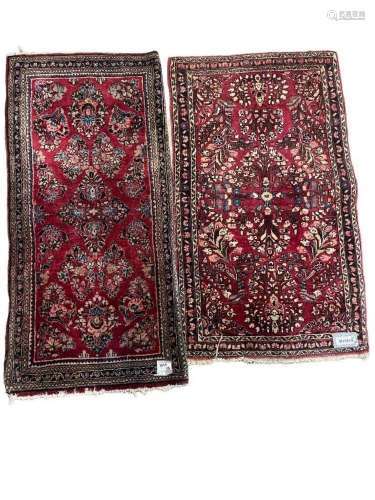 2 Small Persian Sarouk Rugs