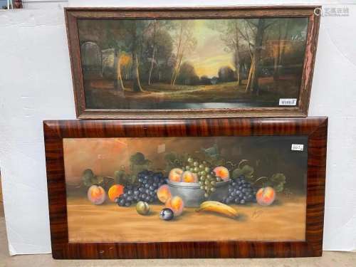 2 Signed Pastels incl. Hadland "Fruit Still Life"