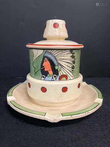 Rare Unsigned Roseville Indian Chief Humidor