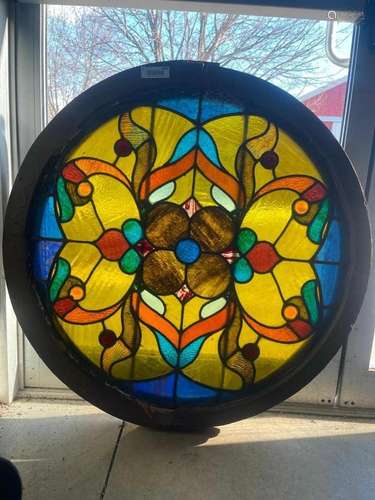 Round Stained & Leaded Glass Window