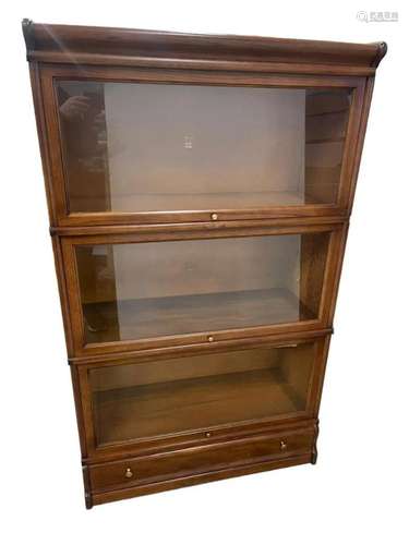 Macy 3 Section Oak Barrister Bookcase