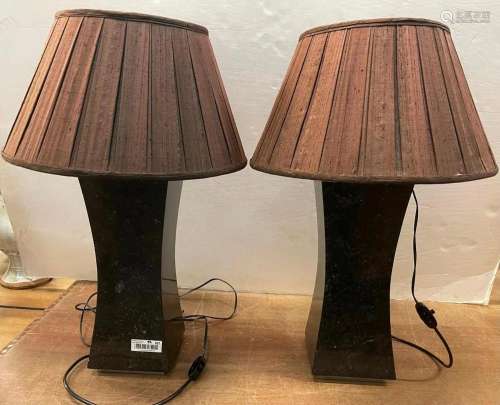 Pair of Granite Lamps