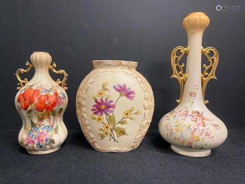 Royal Worcester Decorated Vases