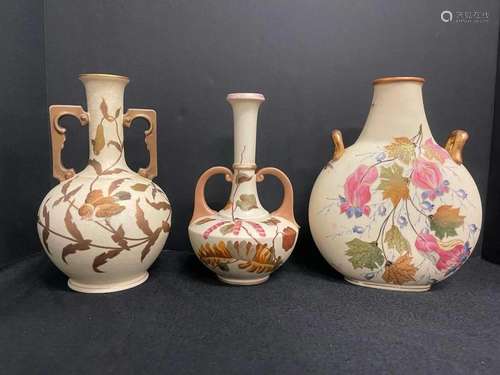 Royal Worcester Decorated Vases