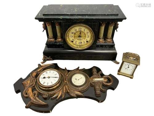 Clock & Barometer & Mantel Clock