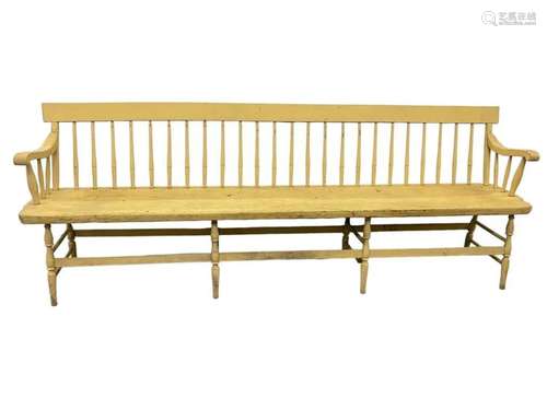 Long Bench w/ Thick Board Seat