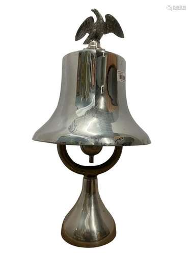 Brass Fire Bell w/ Eagle Finial