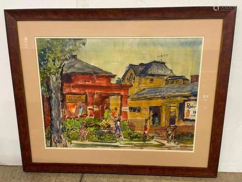 Robert N Blair Watercolor Roycroft Inn