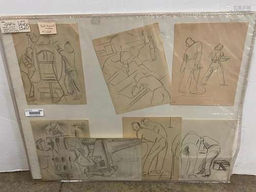 Anthony Sisti Sketches incl Bell Aircraft Workers