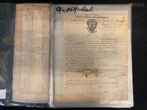 10pcs New York Civil War Era Documents