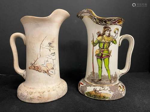 Buffalo Pottery "Robin Hood" Pitchers