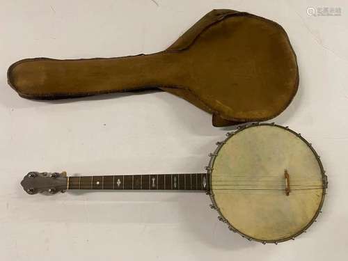 4 String Banjo w/ Inlay and Tiger Maple